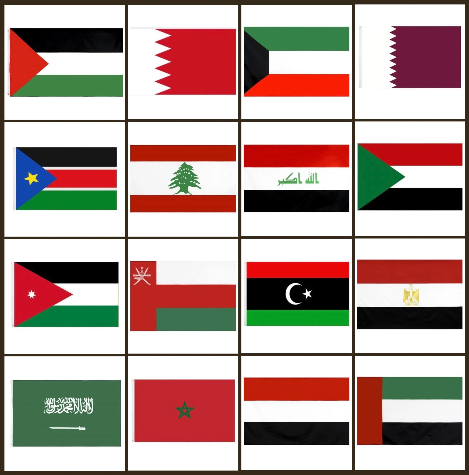 flags of arab countries