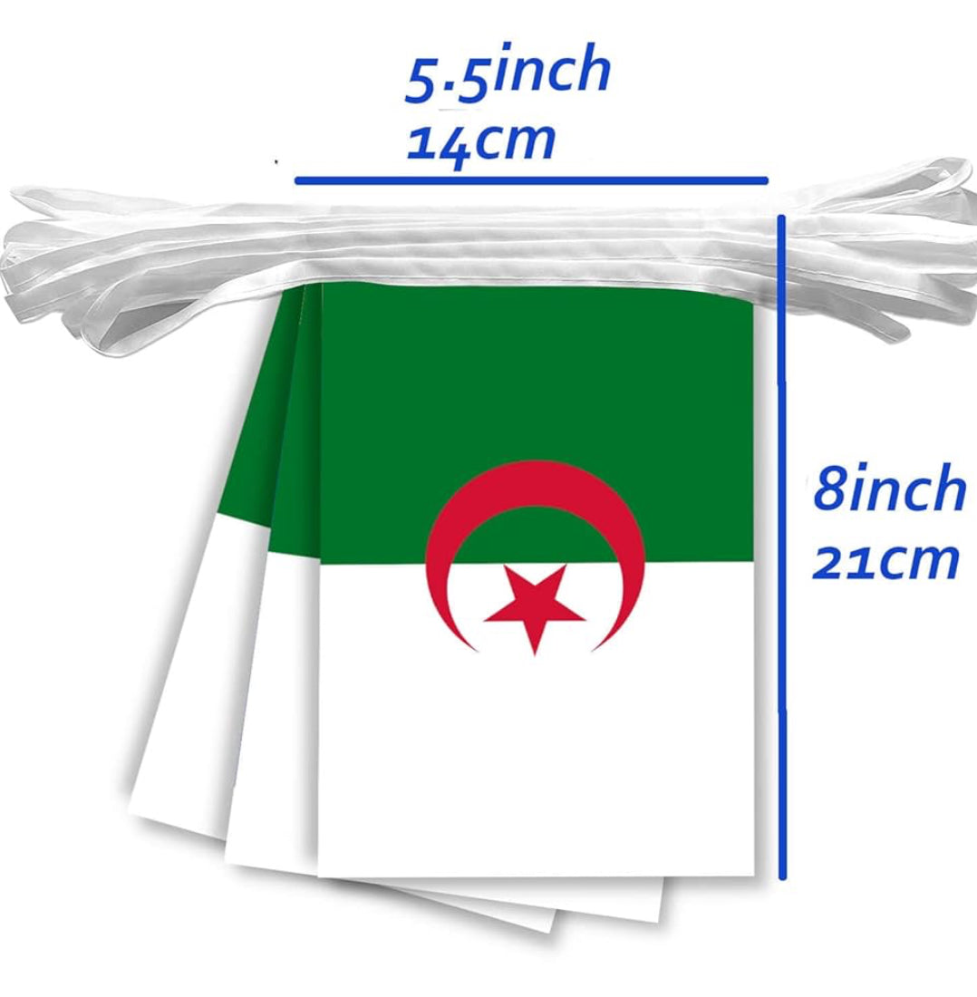 Algeria Country Bunting Flags – 12m String (32 Flags) for Events & Celebrations