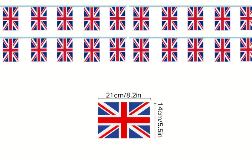 United Kingdom UK Country Bunting Flags – 12m String (32 Flags) for Events & Celebrations
