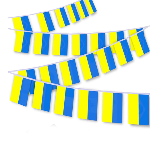 Ukraine Country Bunting Flags – 12m String (32 Flags) for Events & Celebrations