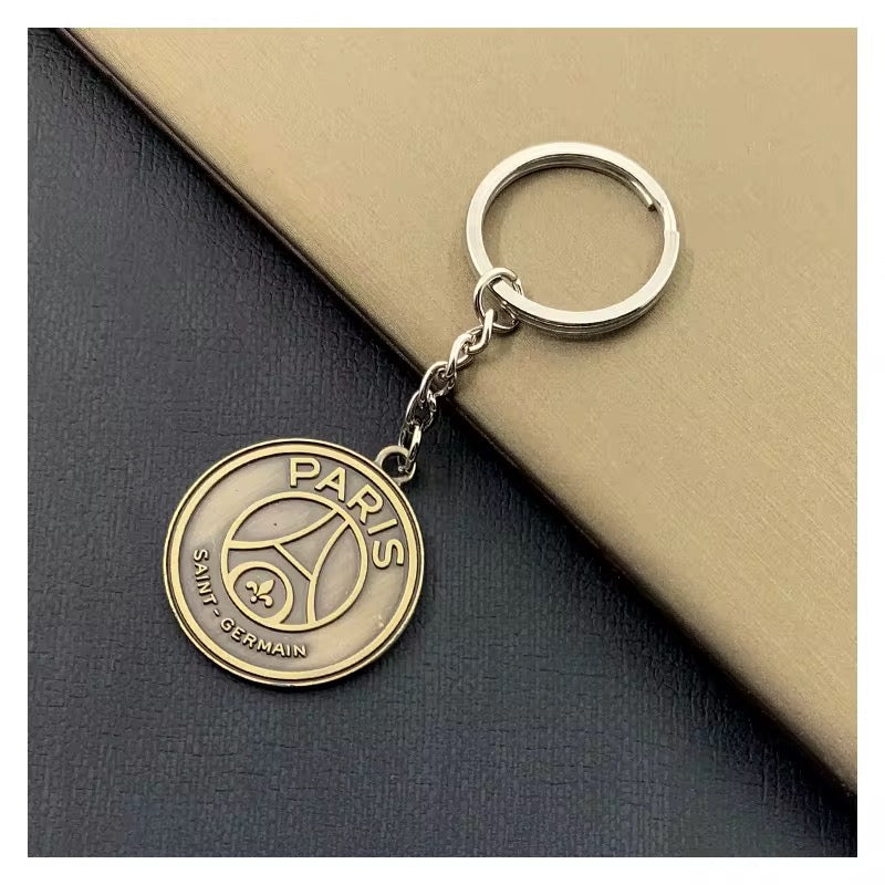 Paris Saint Herman PSG Premium Engraved Alloy Keychain (colored / brass)