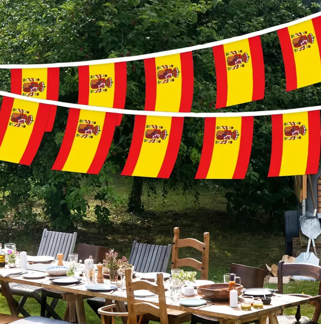 Spain Country Bunting Flags – 12m String (32 Flags) for Events & Celebrations