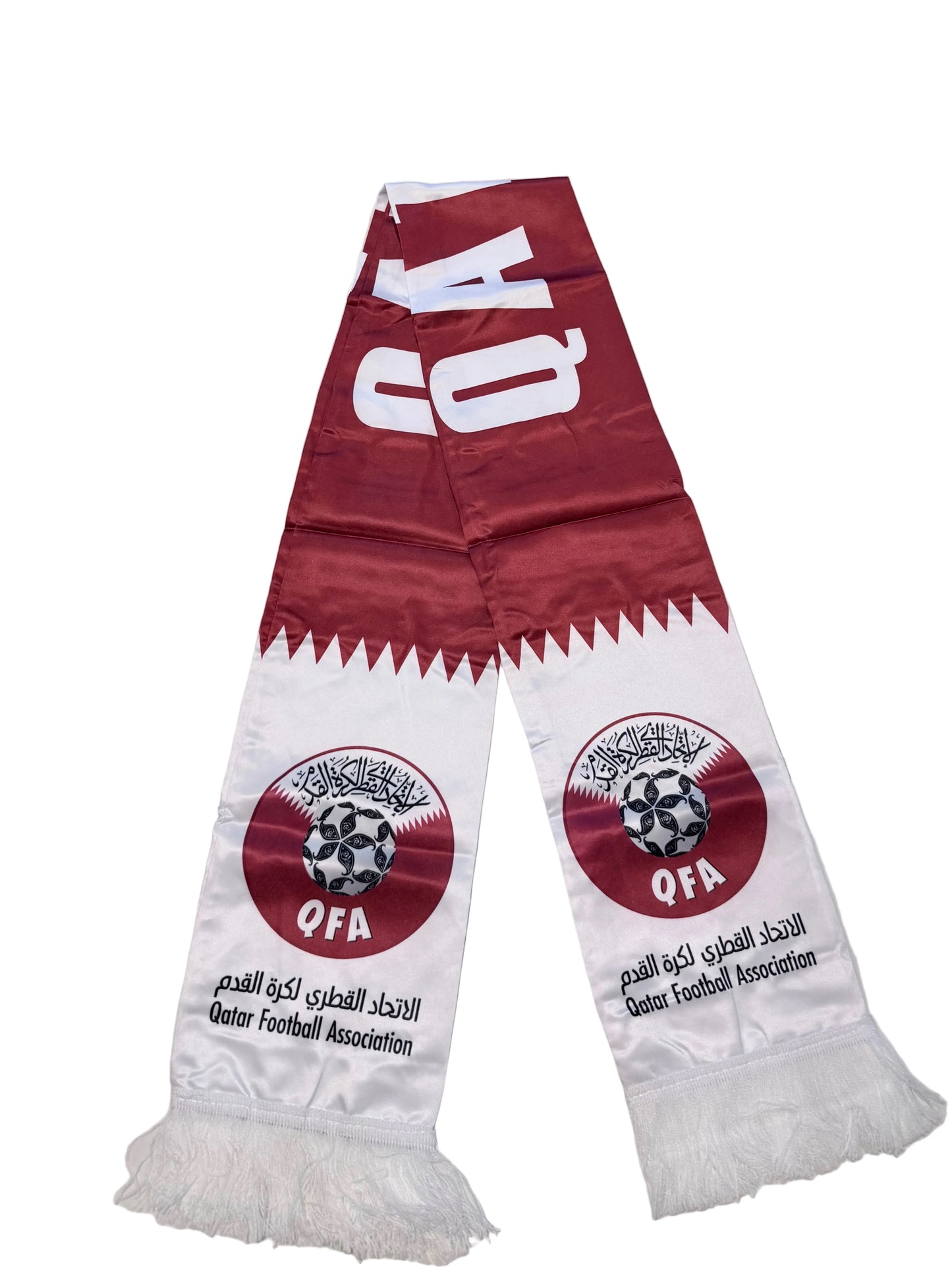 Qatar Football Scarves - Satin Double Sided - Premium Quality - 145 X 15 cm
