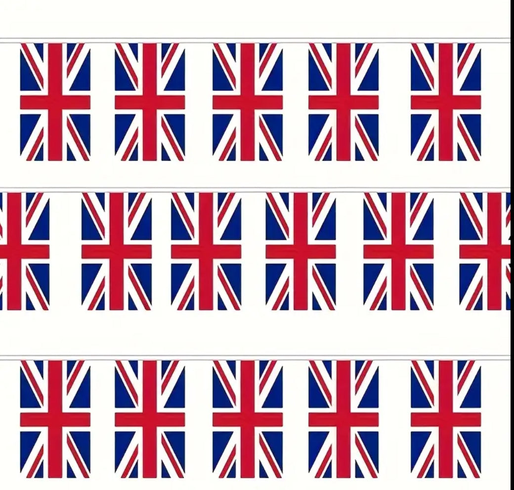 United Kingdom UK Country Bunting Flags – 12m String (32 Flags) for Events & Celebrations