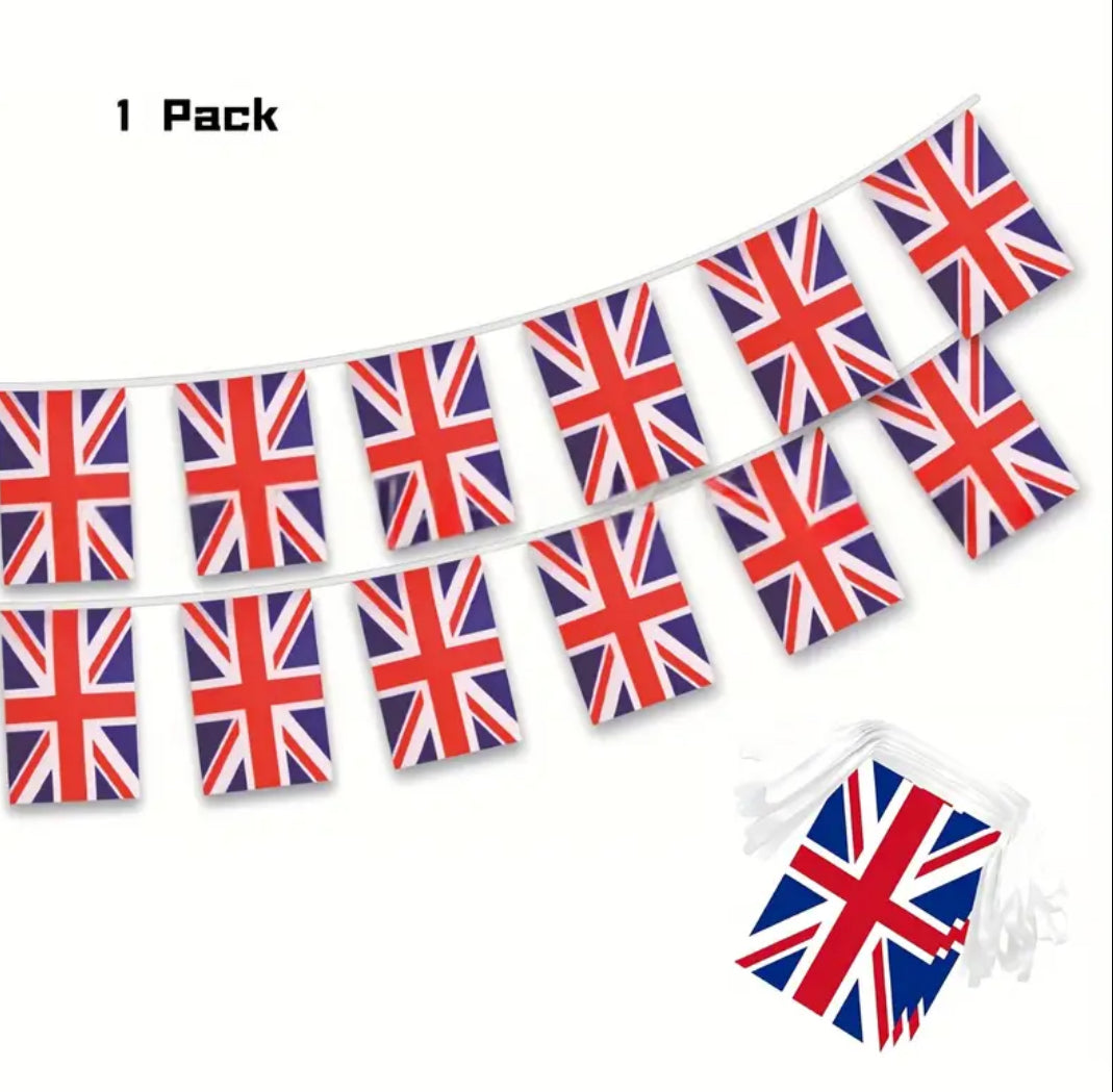 United Kingdom UK Country Bunting Flags – 12m String (32 Flags) for Events & Celebrations