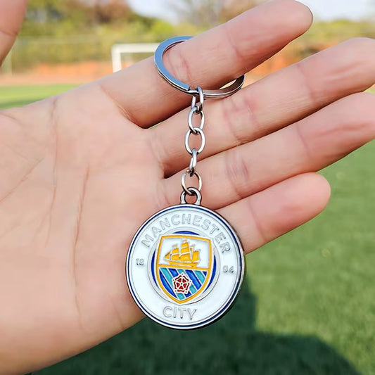 Manchester City Premium Engraved Alloy Keychain (colored / brass)