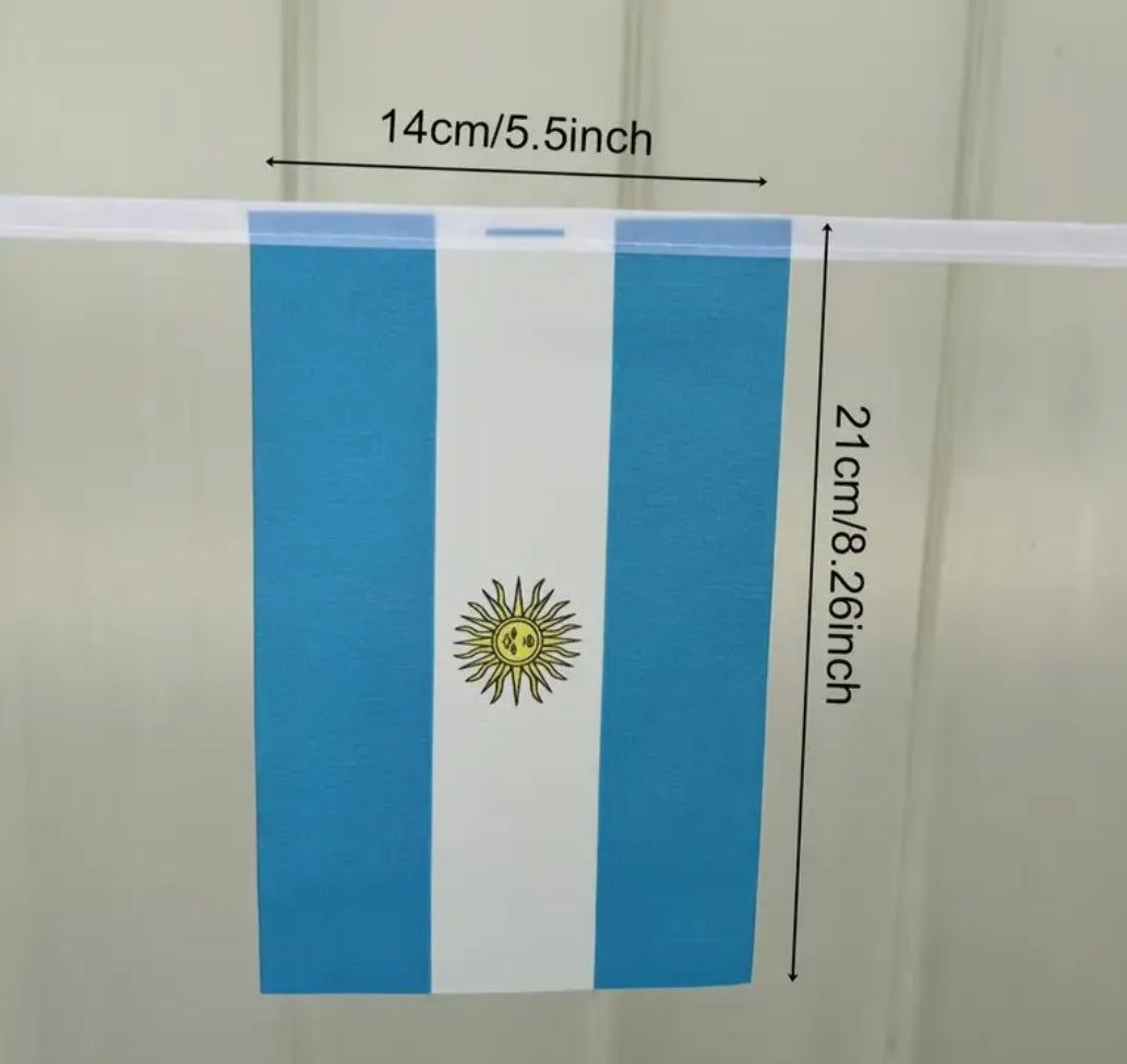 Argentina Country Bunting Flags – 12m String (32 Flags) for Events & Celebrations