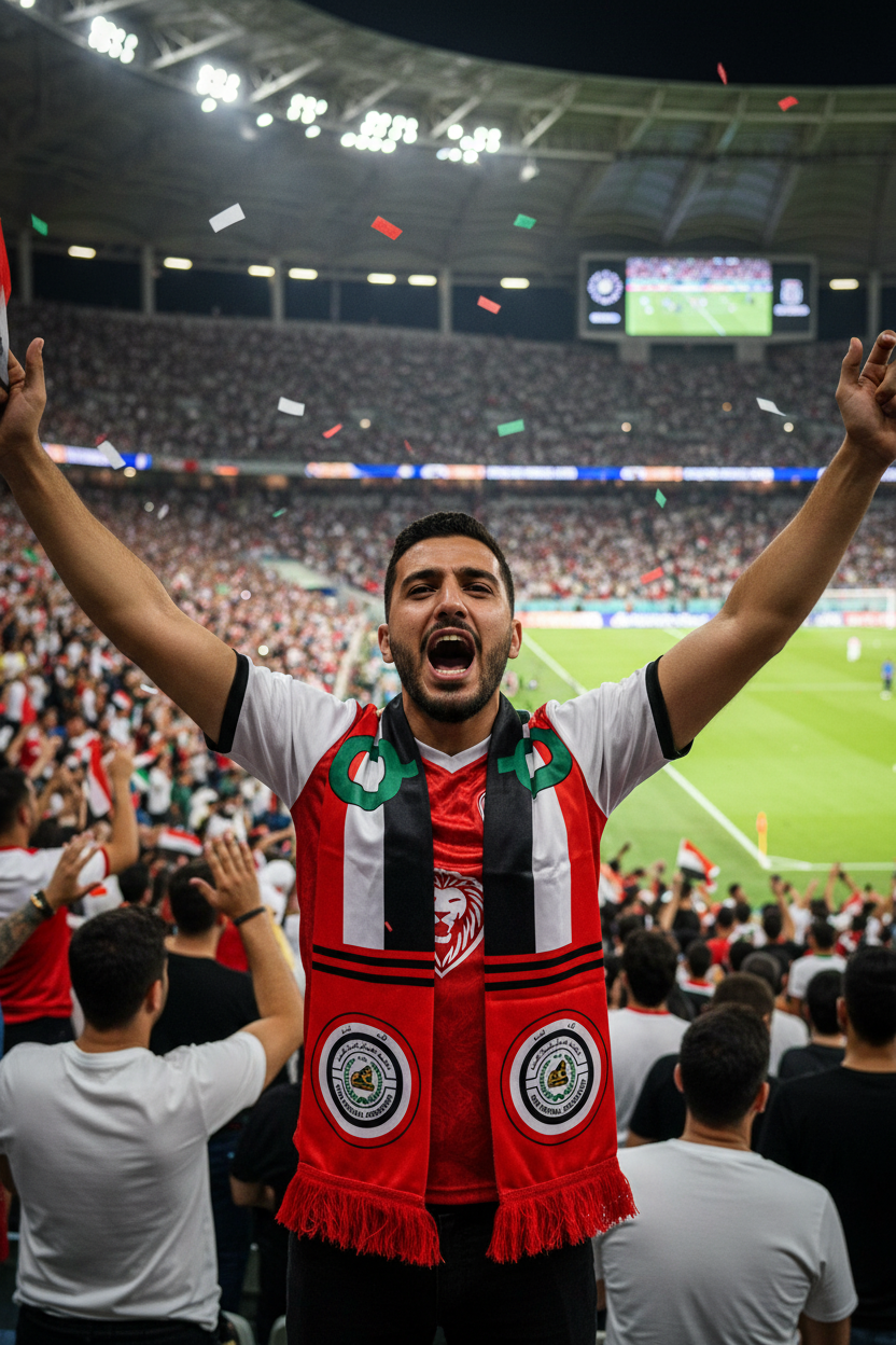 Iraq Football Scarves - Satin Double Sided - Premium Quality - 145 X 15 cm