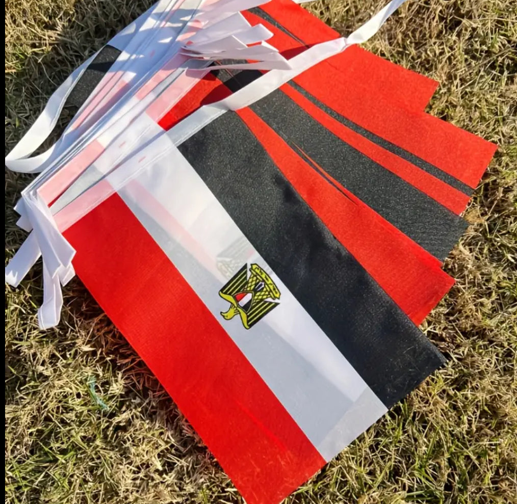 Egypt Country Bunting Flags – 12m String (32 Flags) for Events & Celebrations