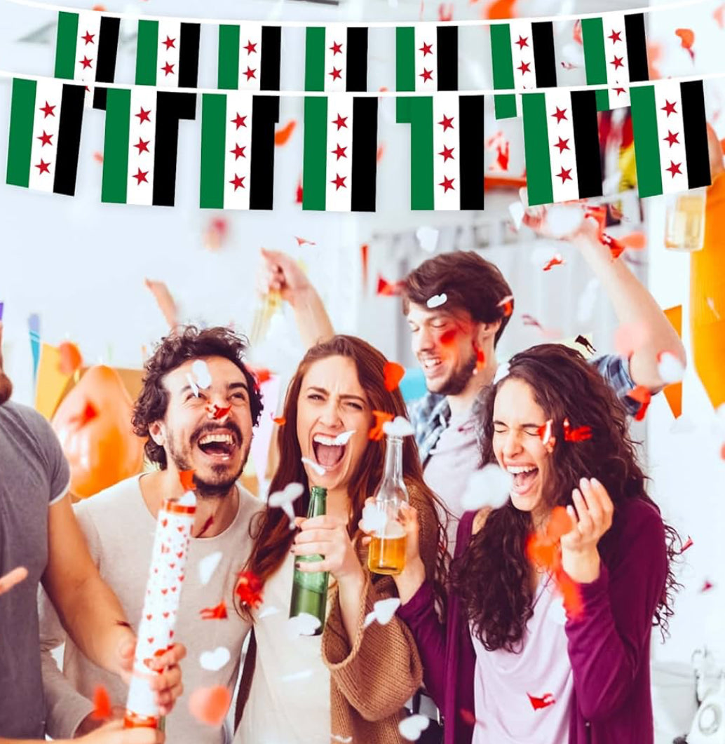 Syria Country Bunting Flags – 12m String (32 Flags) for Events & Celebrations
