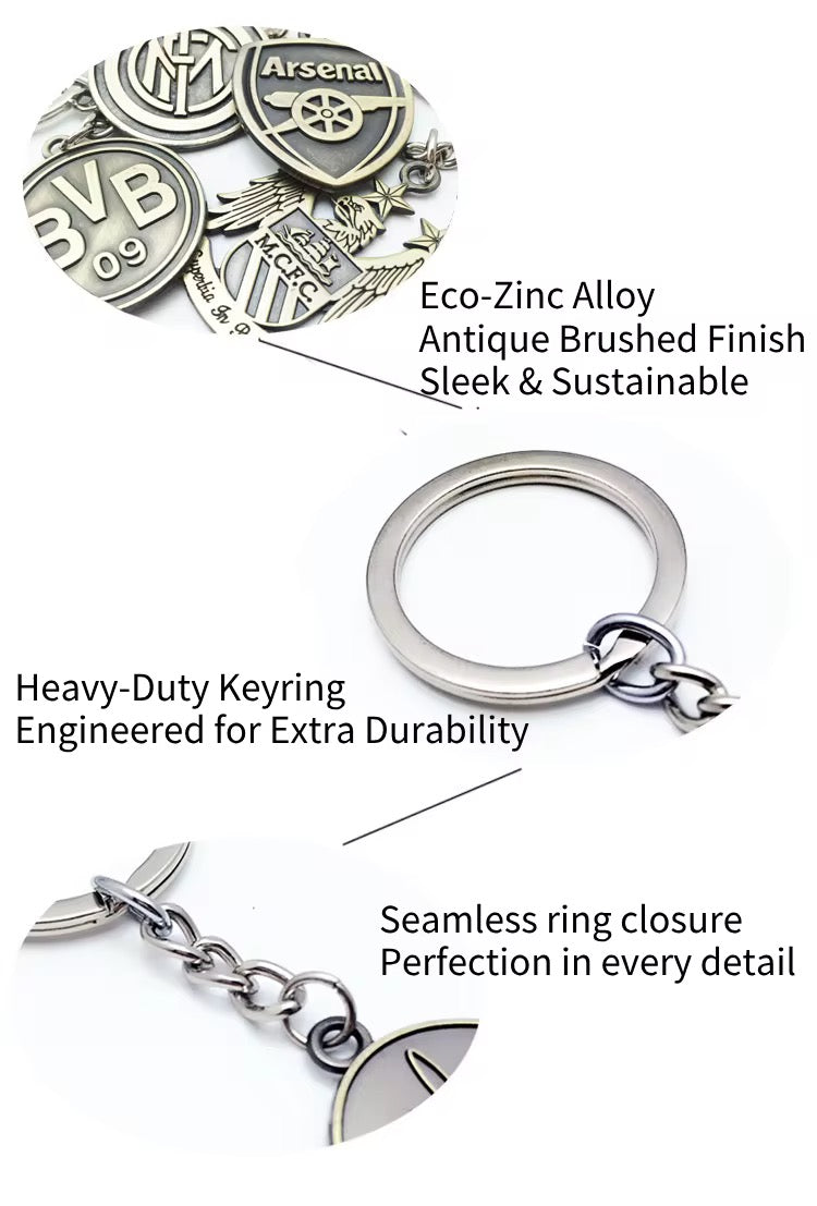 Manchester City Premium Engraved Alloy Keychain (colored / brass)