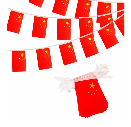 China Country Bunting Flags – 12m String (32 Flags) for Events & Celebrations