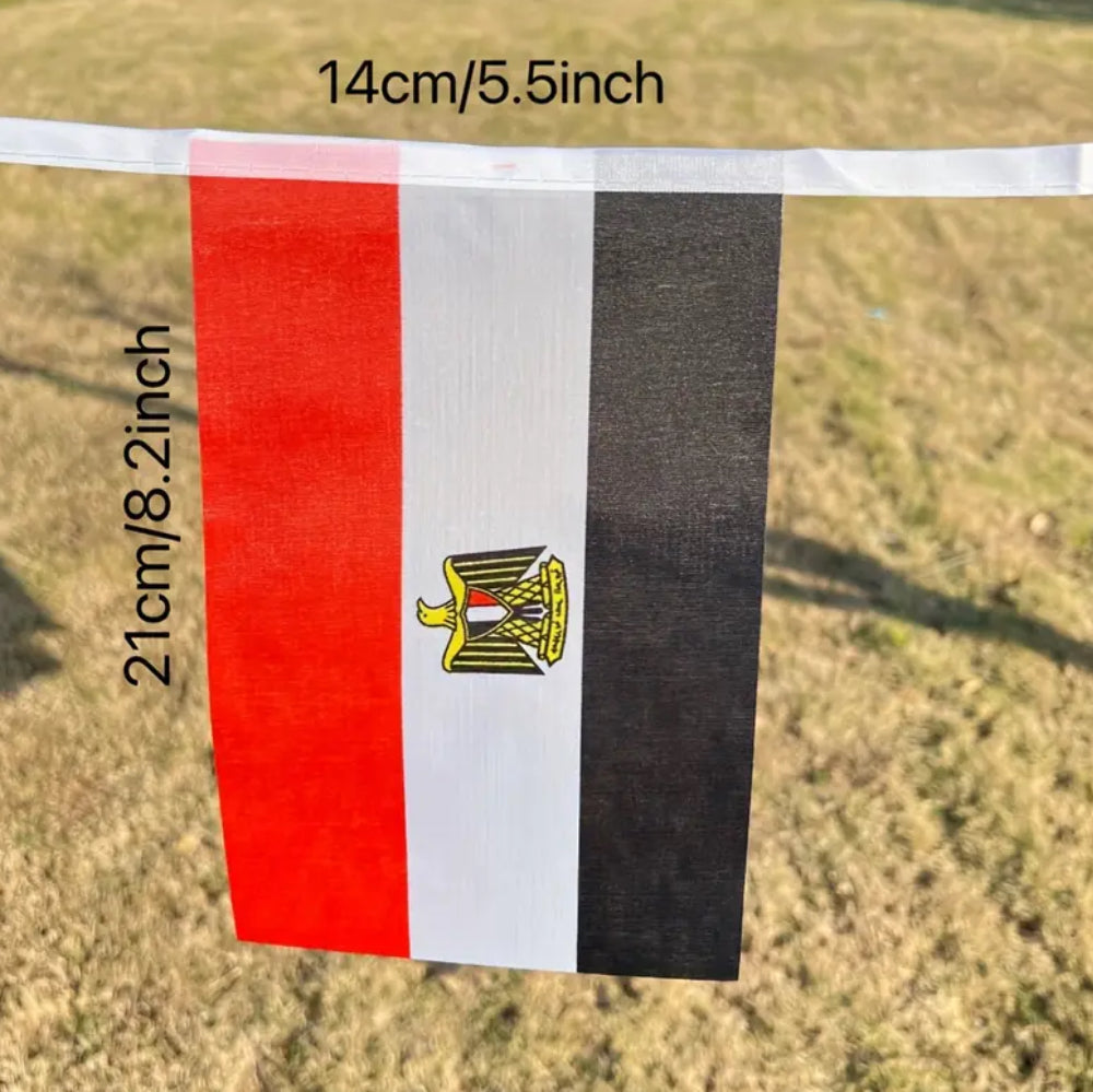 Egypt Country Bunting Flags – 12m String (32 Flags) for Events & Celebrations