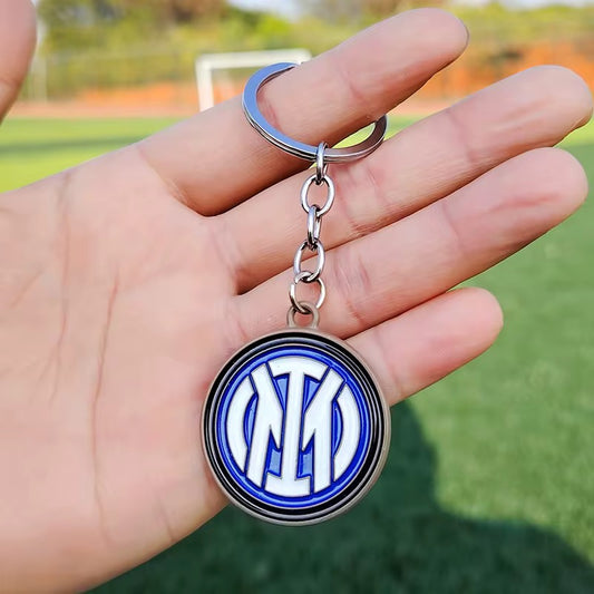 INTER MILAN Premium Engraved Alloy Keychain (colored / brass)