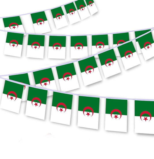 Algeria Country Bunting Flags – 12m String (32 Flags) for Events & Celebrations
