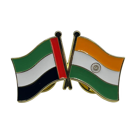 Twin Flag Pins with UAE flag and other friend nations. Friends of UAE, friends flags, 2in1 pin broche UAE lapel pin.