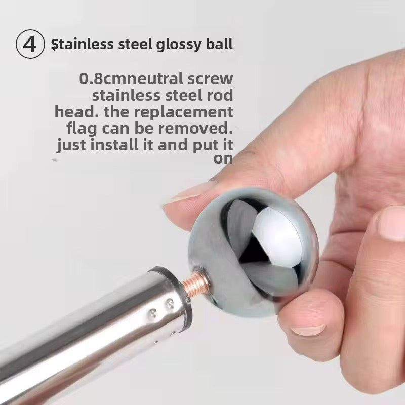 Flag Pole Sliced 2 meters 5 pieces with rotating 360 no tangles - Flag Stick