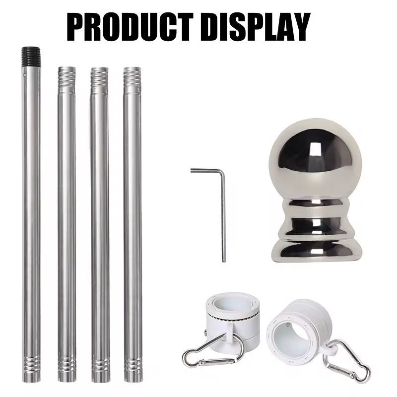 Flag Pole Sliced 2 meters 5 pieces with rotating 360 no tangles - Flag Stick