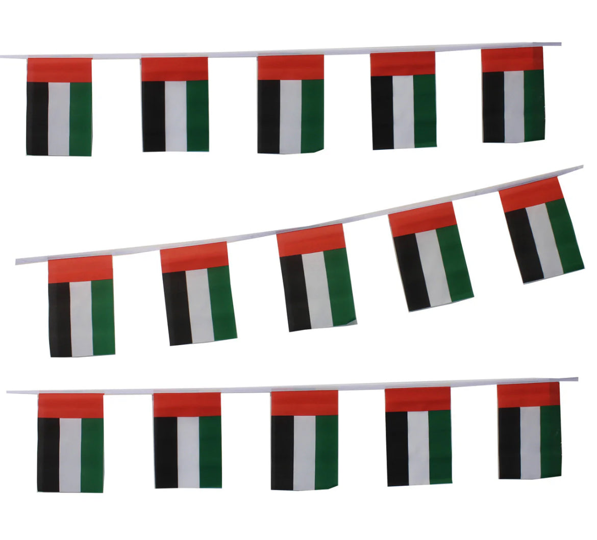 UAE Country Bunting Flags – 12m String (32 Flags) for Events & Celebrations