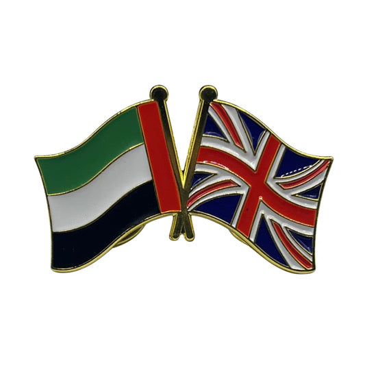 Twin Flag Pins with UAE flag and other friend nations. Friends of UAE, friends flags, 2in1 pin broche UAE lapel pin.