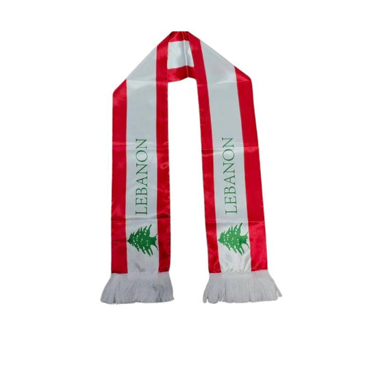 Lebanon Scarf Double sided Satin 145 X 15 cm