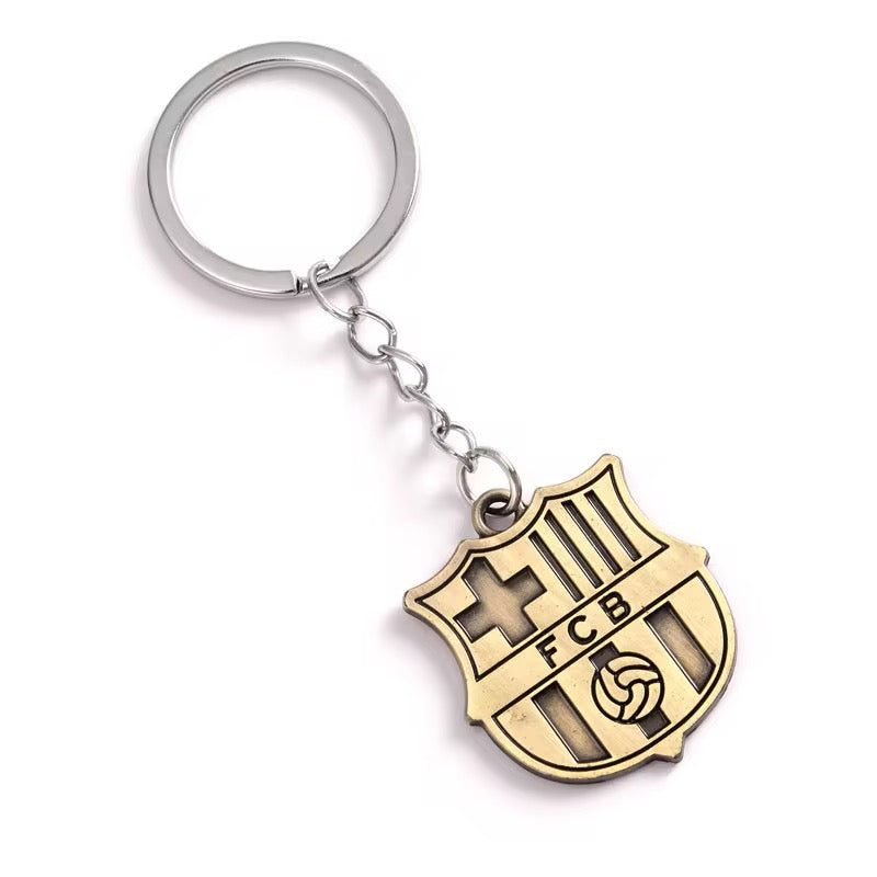 Barcelona Premium Engraved Alloy Keychain (colored / brass)