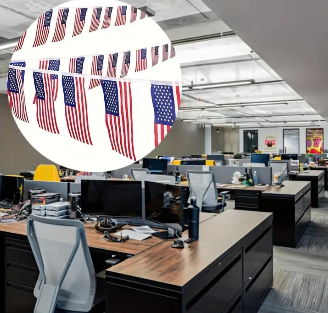 USA Country Bunting Flags – 12m String (32 Flags) for Events & Celebrations