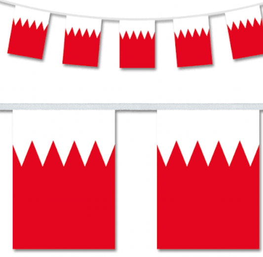 Bahrain Country Bunting Flags – 12m String (32 Flags) for Events & Celebrations