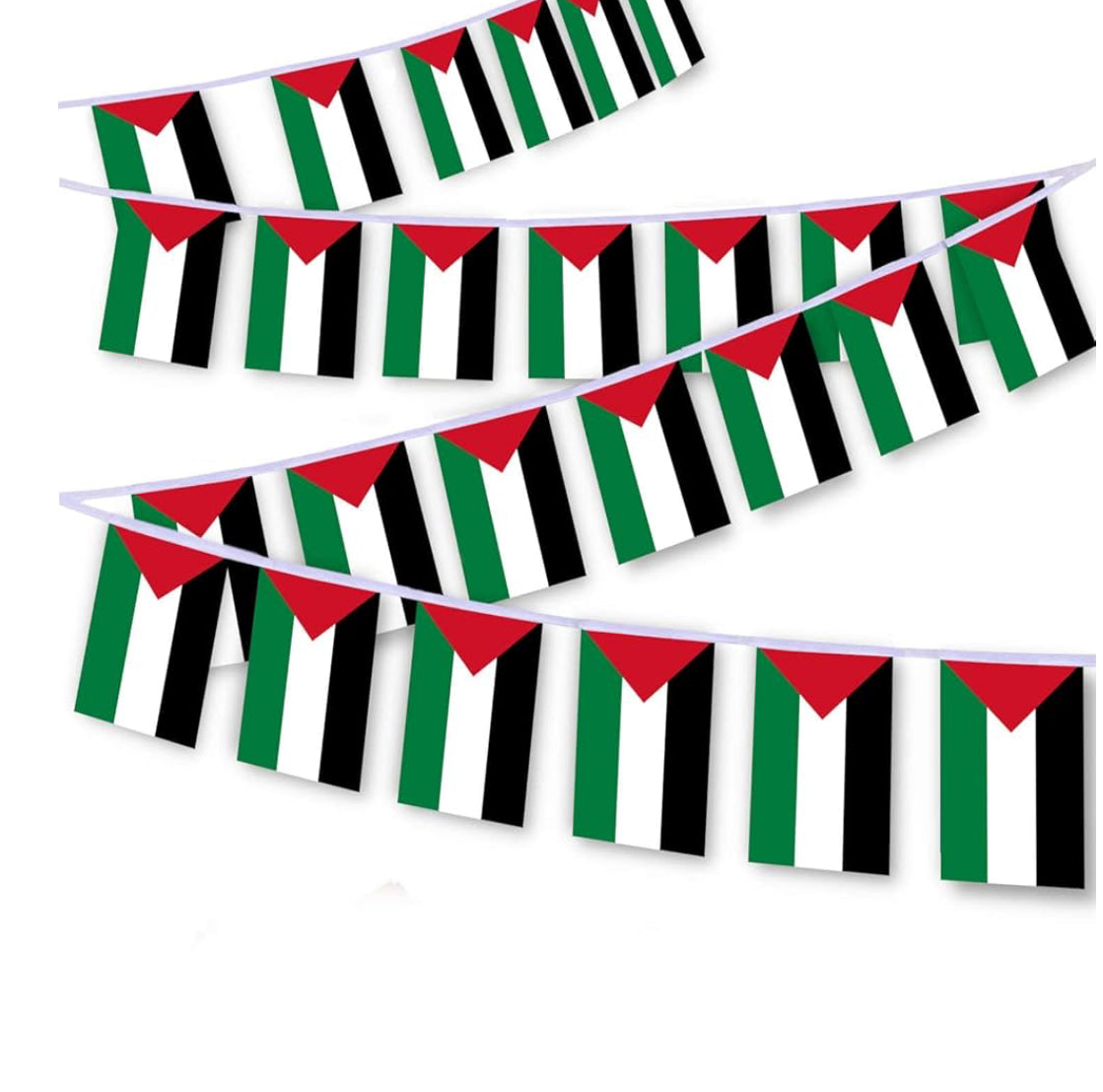 Palestine Country Bunting Flags – 12m String (32 Flags) for Events & Celebrations