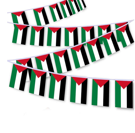 Palestine Country Bunting Flags – 12m String (32 Flags) for Events & Celebrations