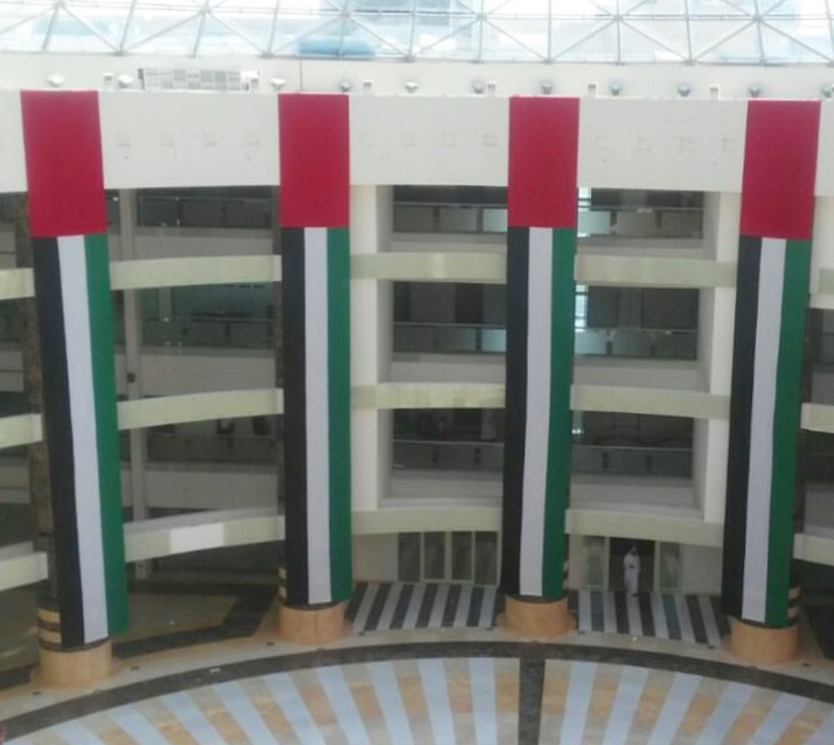 UAE Flag Large size building, events, national day