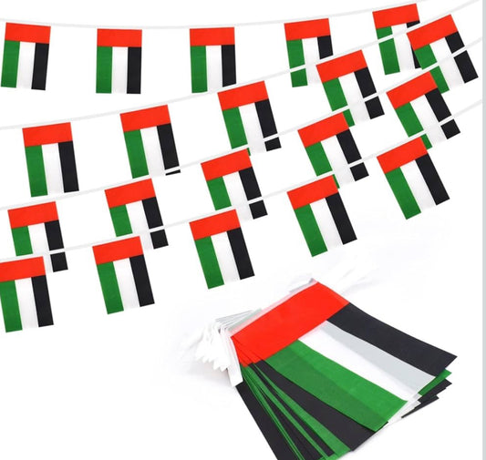UAE Country Bunting Flags – 12m String (32 Flags) for Events & Celebrations