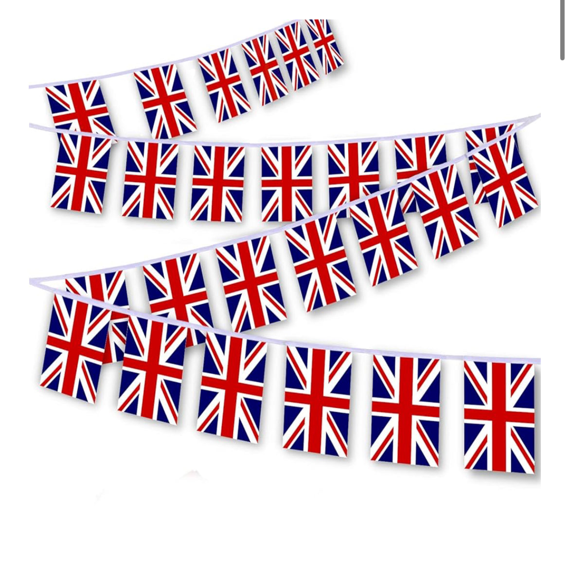 United Kingdom UK Country Bunting Flags – 12m String (32 Flags) for Events & Celebrations