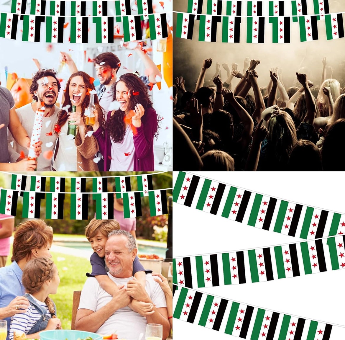 Syria Country Bunting Flags – 12m String (32 Flags) for Events & Celebrations