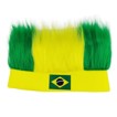 Brazil Open-top Flag Wig Crazy Hair Hat headband Polyester Stretchy