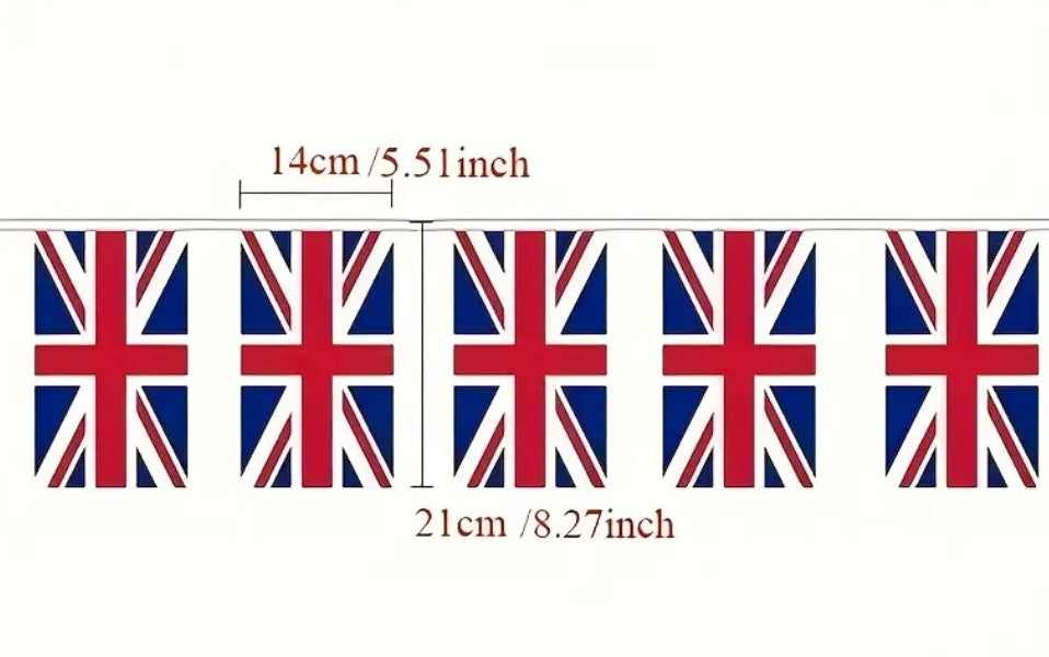 United Kingdom UK Country Bunting Flags – 12m String (32 Flags) for Events & Celebrations