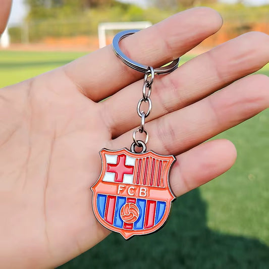 Barcelona Premium Engraved Alloy Keychain (colored / brass)