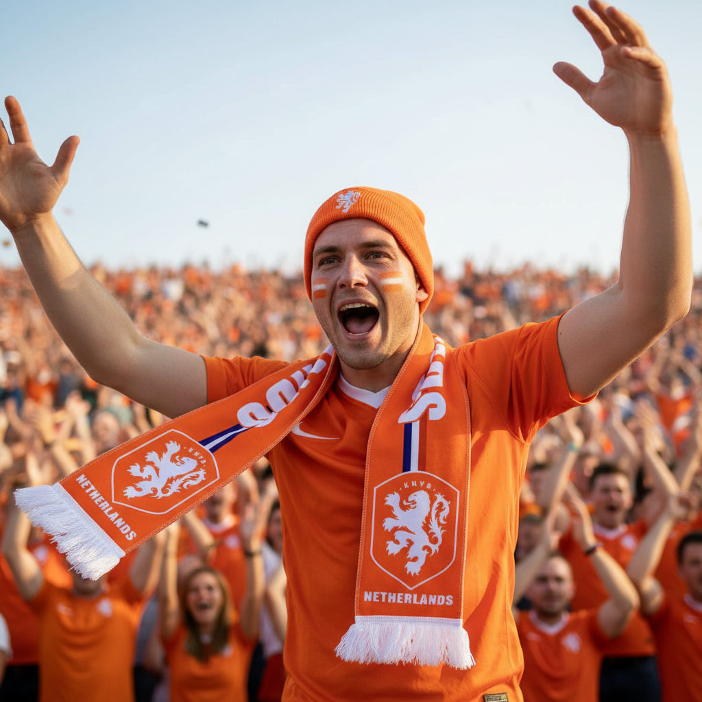 Netherlands Football Scarves - Satin Double Sided - Premium Quality - 145 X 15 cm