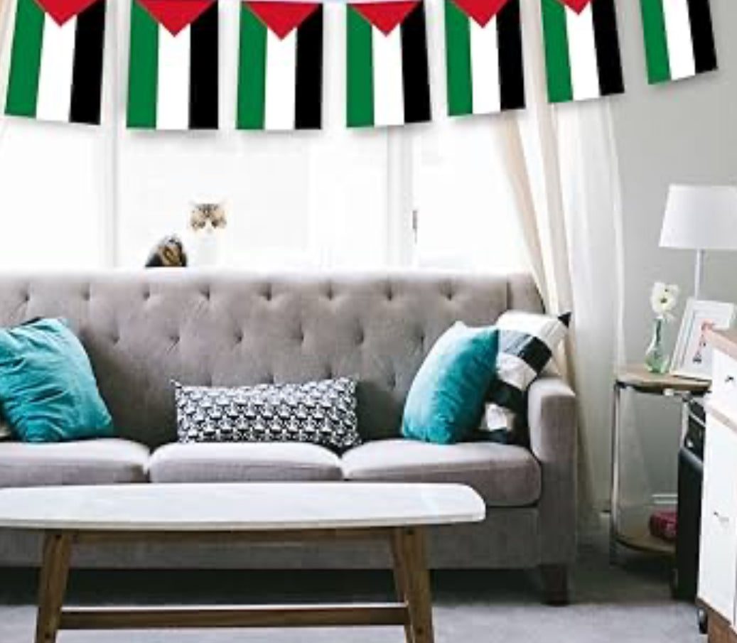 Palestine Country Bunting Flags – 12m String (32 Flags) for Events & Celebrations