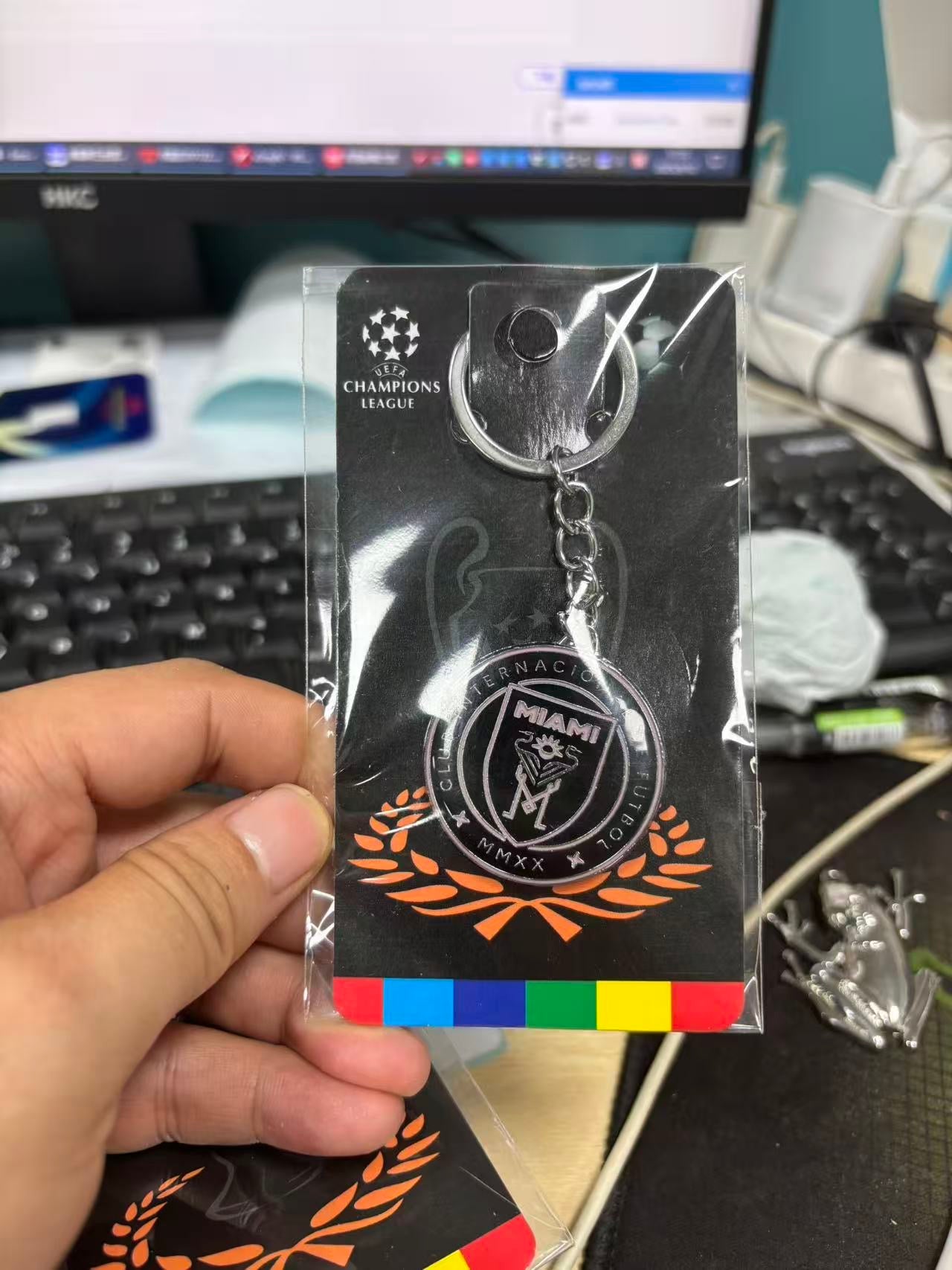 INTER MIAMI Premium Engraved Alloy Keychain (colored / brass)