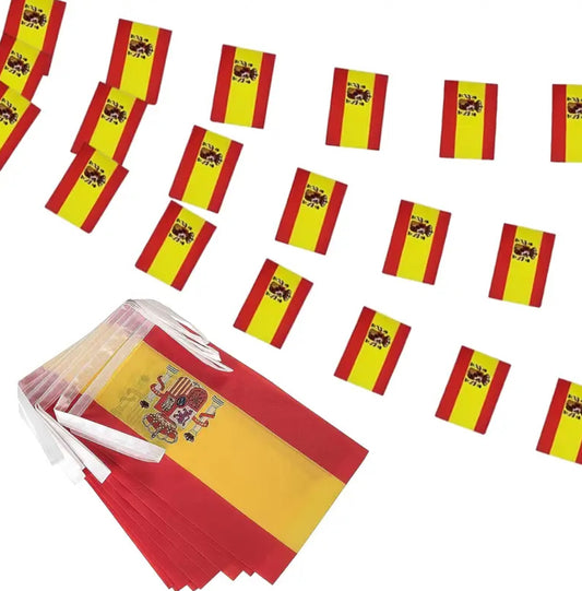 Spain Country Bunting Flags – 12m String (32 Flags) for Events & Celebrations