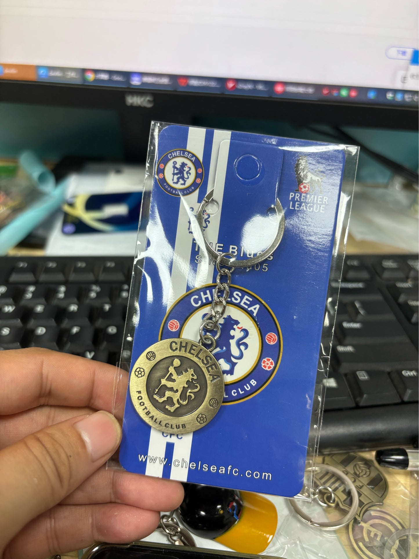 Chelsea Premium Engraved Alloy Keychain (colored / brass)