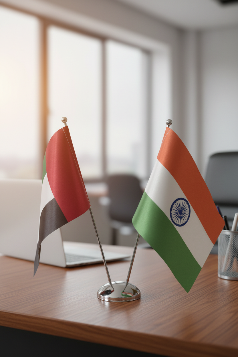 Table / Desk Flag Twin V Shaped