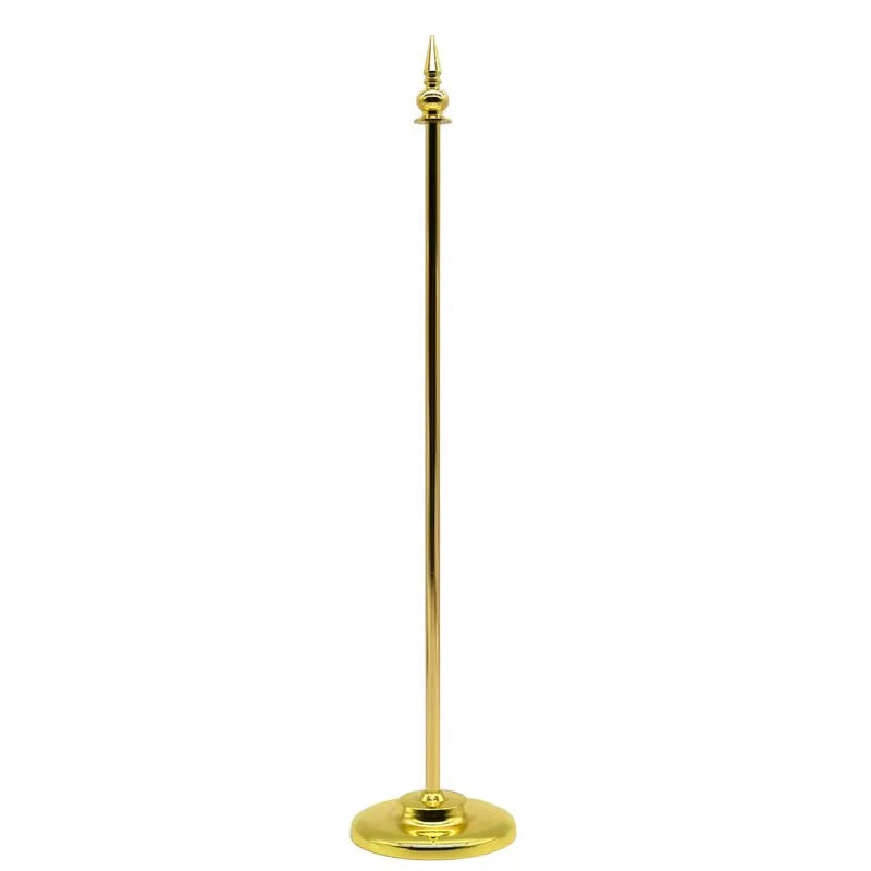 United Arab Emirates Prestige Premium Table Desk Flag | 14 x 21 cm - 1 pc | Double-Sided Satin with 45 cm Steel Pole & Base (Silver/Gold) | Customizable