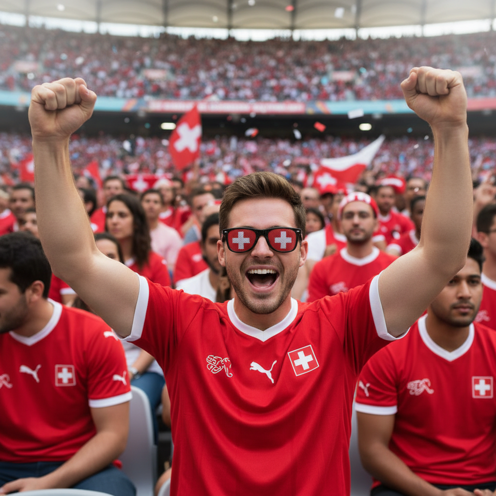 Switzerland Fan Glasses
