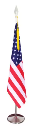 Conference Flag Full Set – Flag Pole (SPEAR Head, 3M Adjustable) + Flag Double-Sided Satin 150x100 / 5X3.3ft (FULL SET)