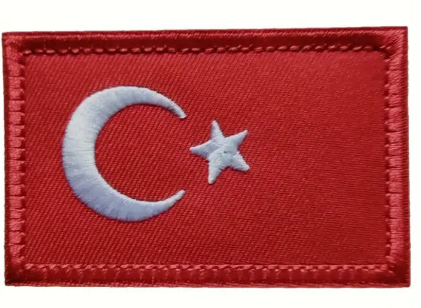 Flag Embroidered Patch / Badge with Hook and Loop Velcro Backing - 8 X 5 cm / 3.15 X 1.97 inch - For Bags Backpacks Clothing …