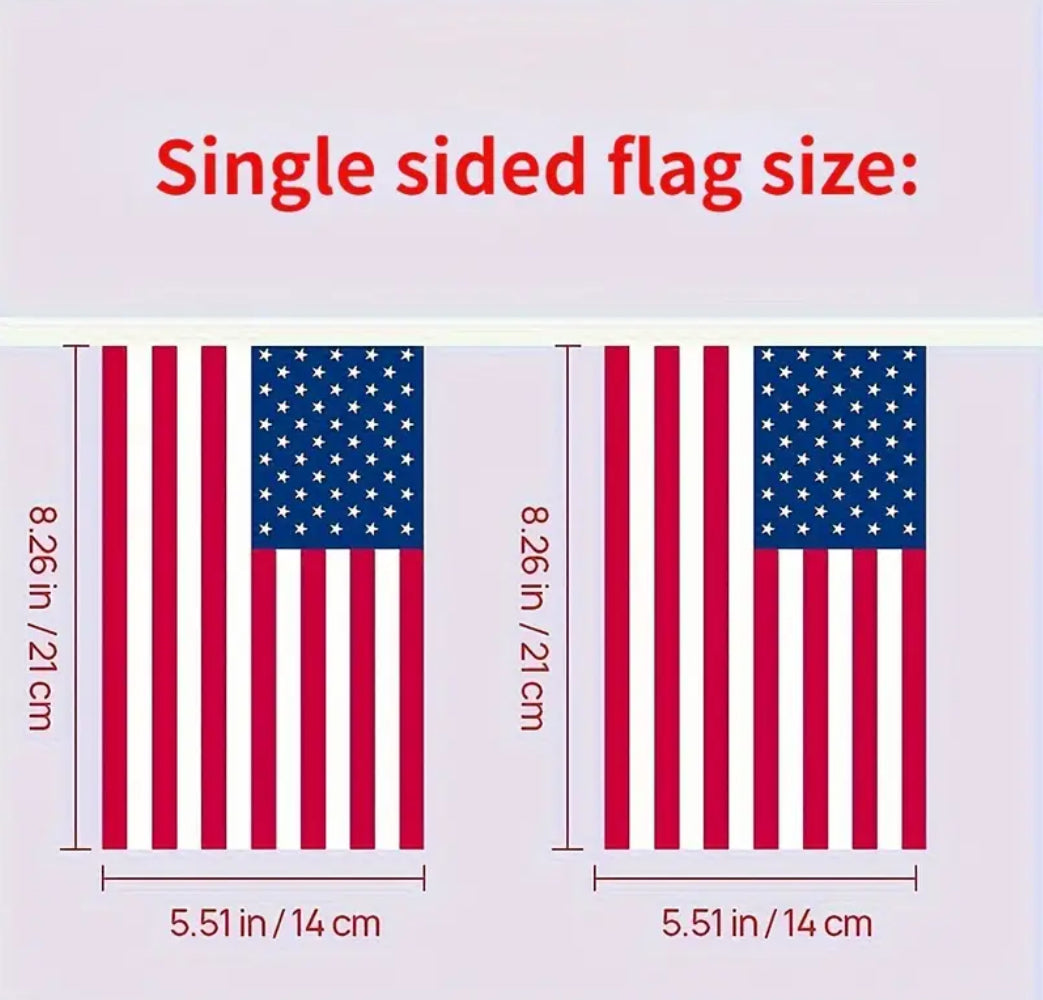 USA Country Bunting Flags – 12m String (32 Flags) for Events & Celebrations