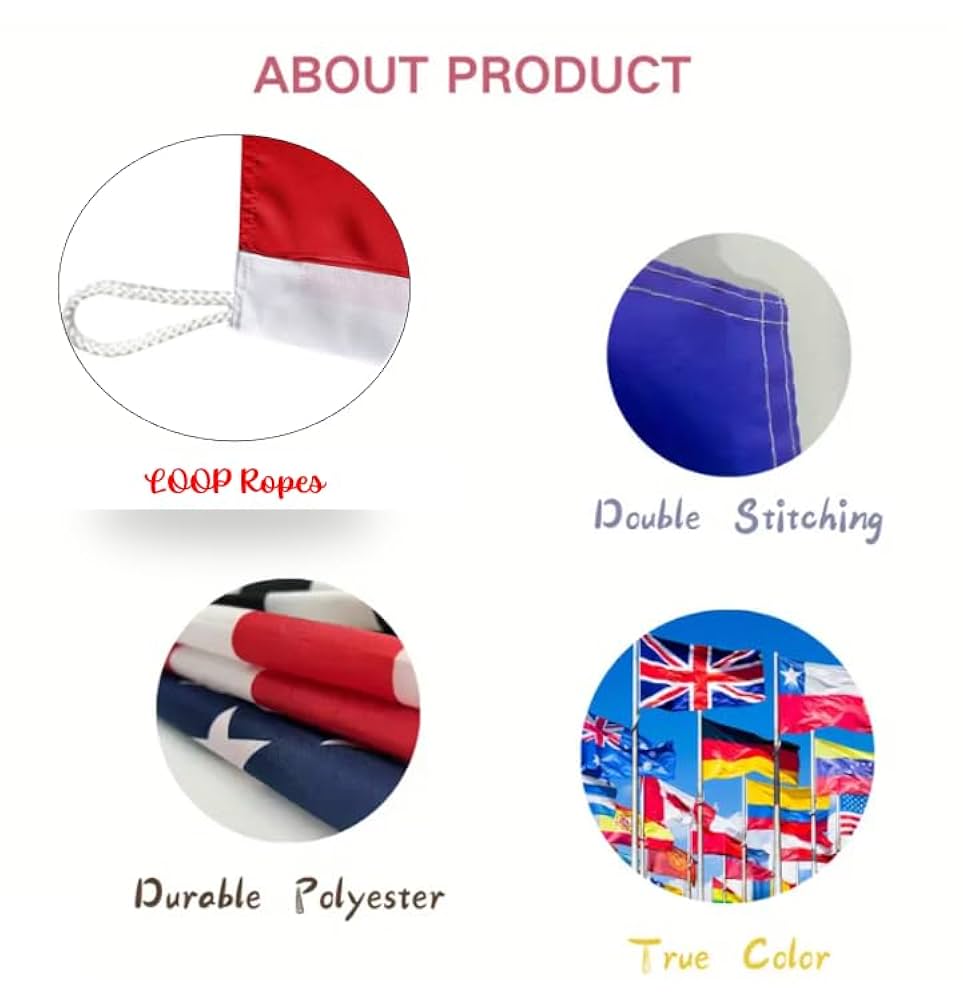 UAE Flag - Polyester 150D Double side print with loop rope