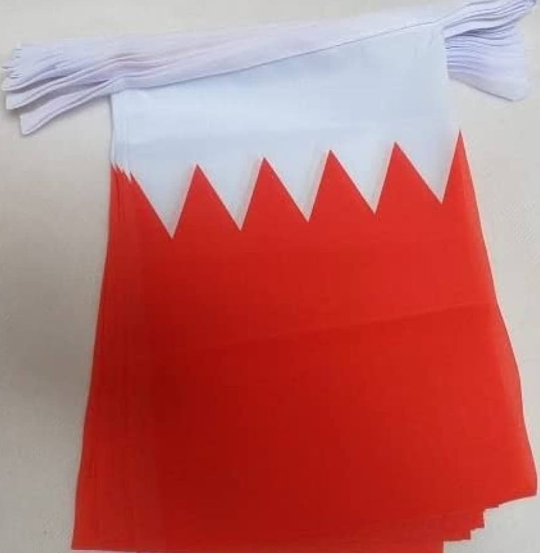 Bahrain Country Bunting Flags – 12m String (32 Flags) for Events & Celebrations